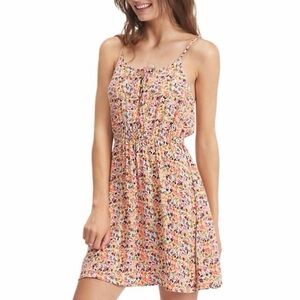 Roxy Everything Is Fine Floral Strappy Mini Dress Women’s Small Boho